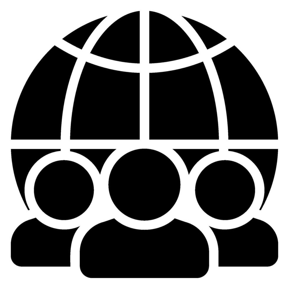icône de glyphe de collaboration vecteur
