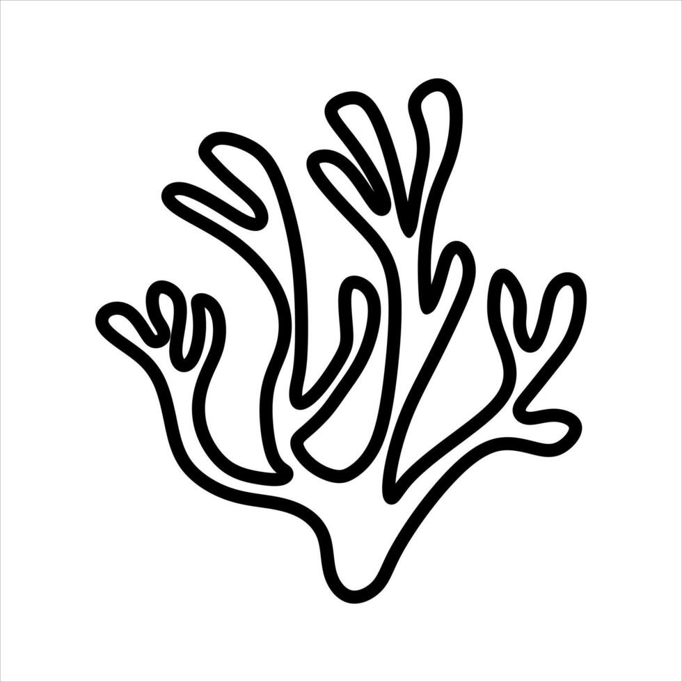 contour algues plante abstrait vecteur élément
