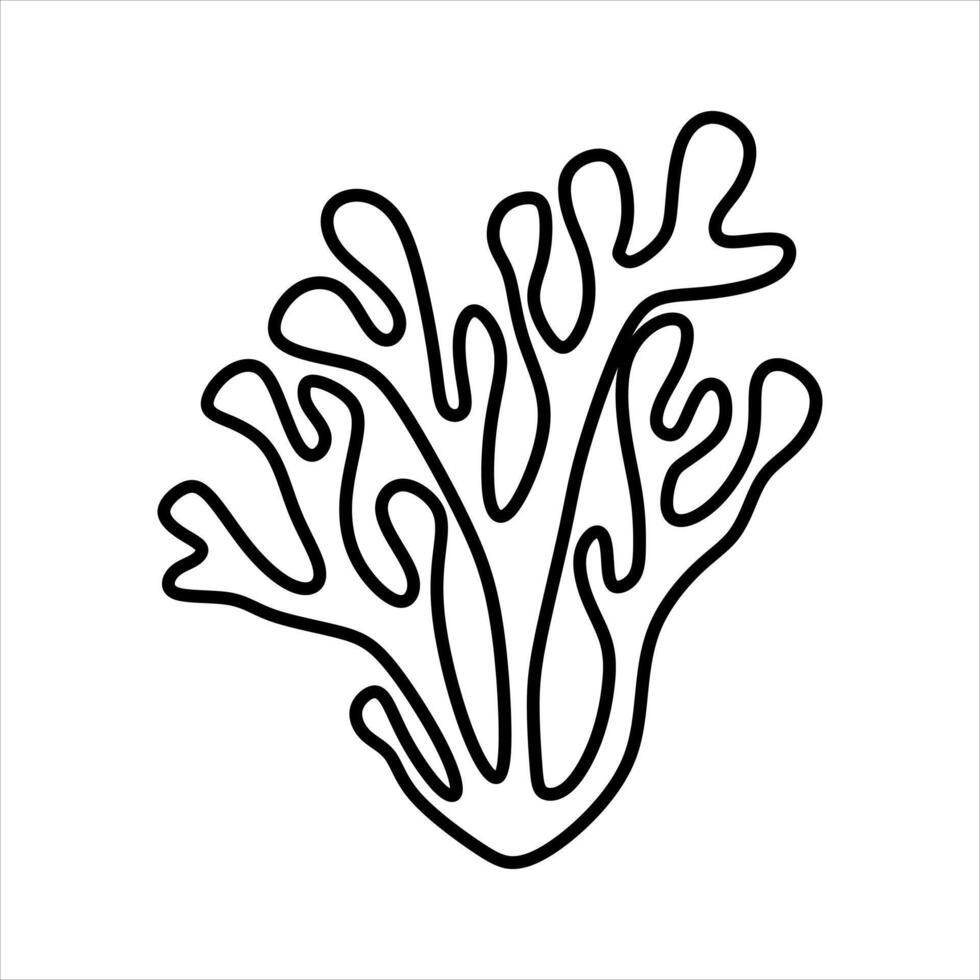 contour algues plante abstrait vecteur élément