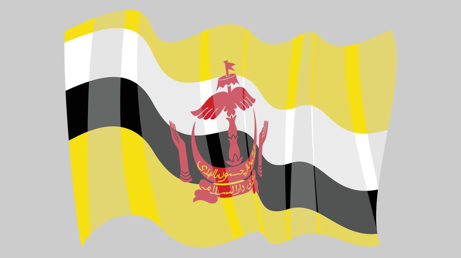 3d style drapeaux avec vagues vecteur illustration