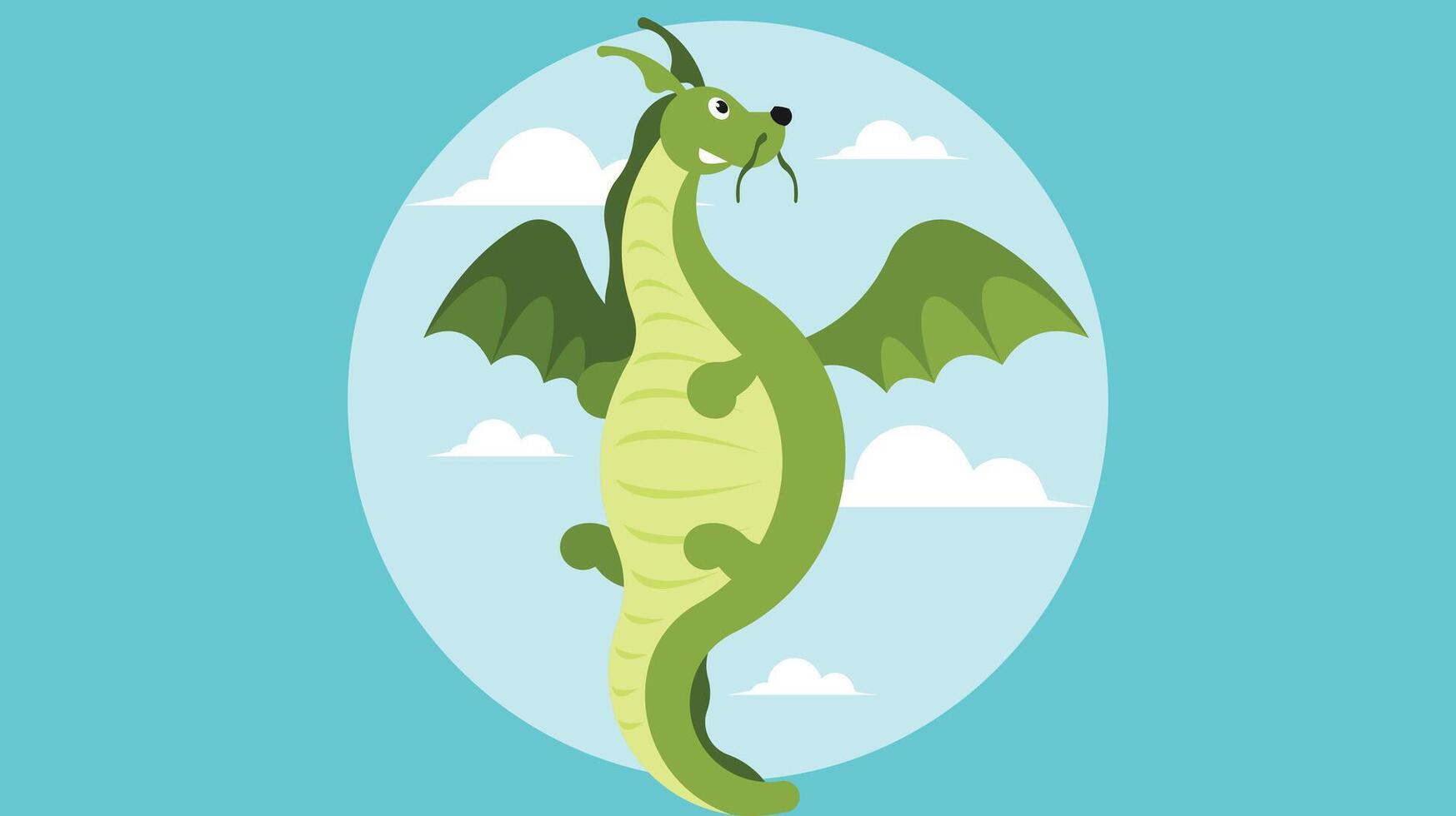 dragon personnage les enfants livre coloration et chinois symbole vecteur illustration