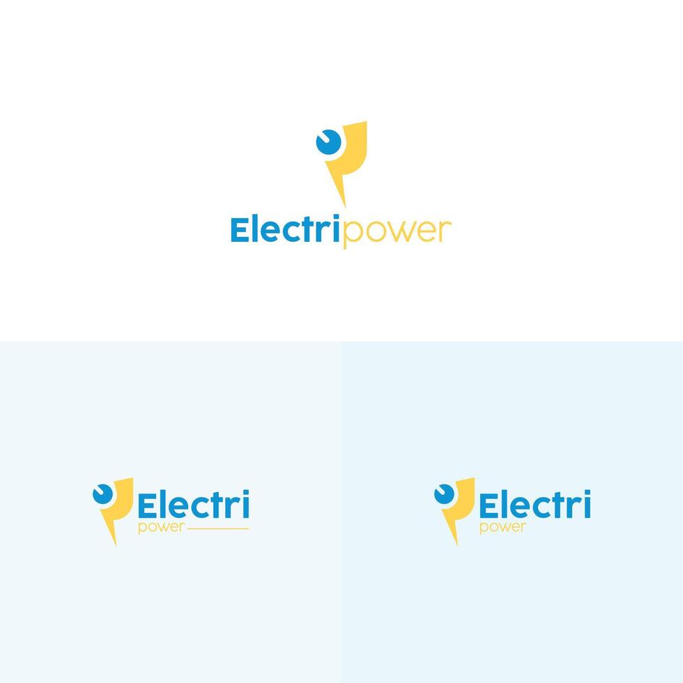 électrique Puissance affaires logo conception vecteur