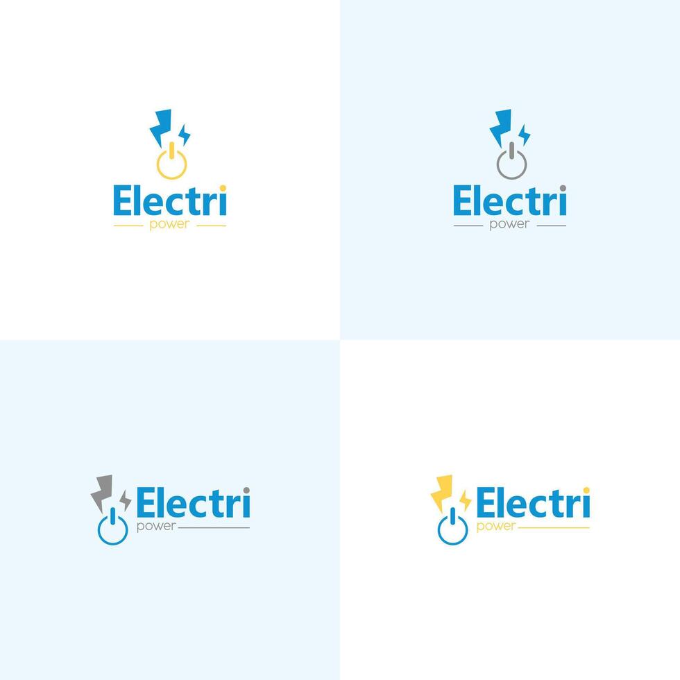 électrique Puissance énergie affaires logo conception combinaison avec électrique et Puissance icône vecteur