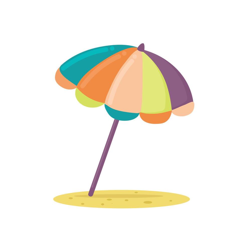 plage parapluie icône clipart isolé vecteur illustration