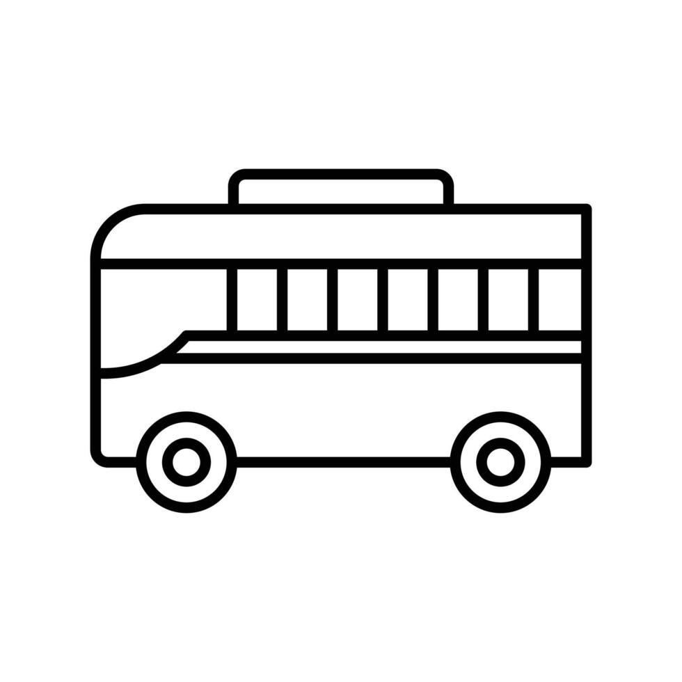 autobus icône. contour icône vecteur