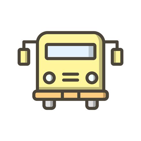 Icône d&#39;autobus scolaire de vecteur