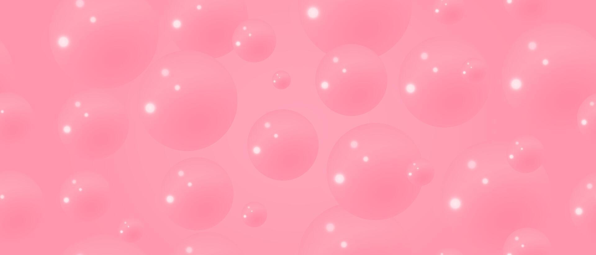 une rose Contexte avec bulles sur il. abstrait bulle Contexte. 3d texture de liquide avec gouttes. sans couture modèle. vecteur illustration.