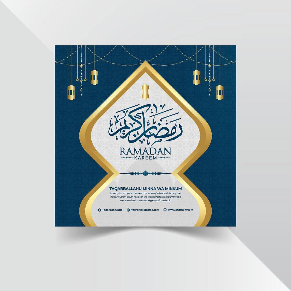 modèle de publication sur les réseaux sociaux ramadan kareem vecteur