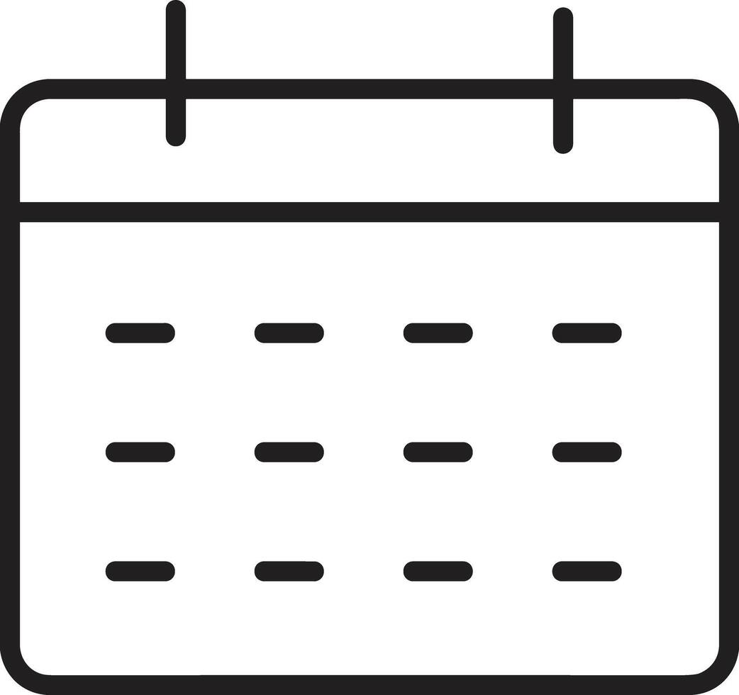 calendrier programme icône symbole vecteur image. illustration de le moderne rendez-vous rappel ordre du jour symbole graphique conception image