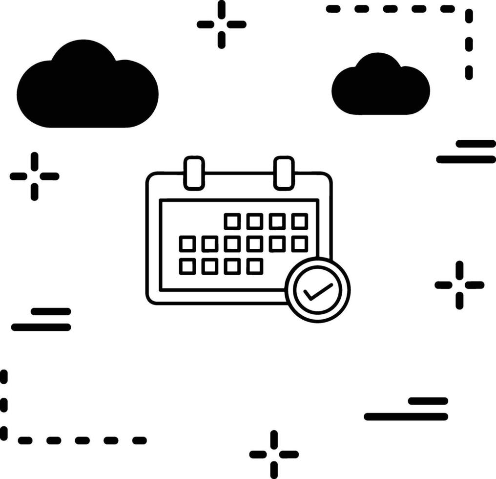 calendrier programme icône symbole vecteur image. illustration de le moderne rendez-vous rappel ordre du jour symbole graphique conception image