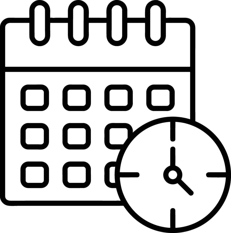 calendrier programme icône symbole vecteur image. illustration de le moderne rendez-vous rappel ordre du jour symbole graphique conception image