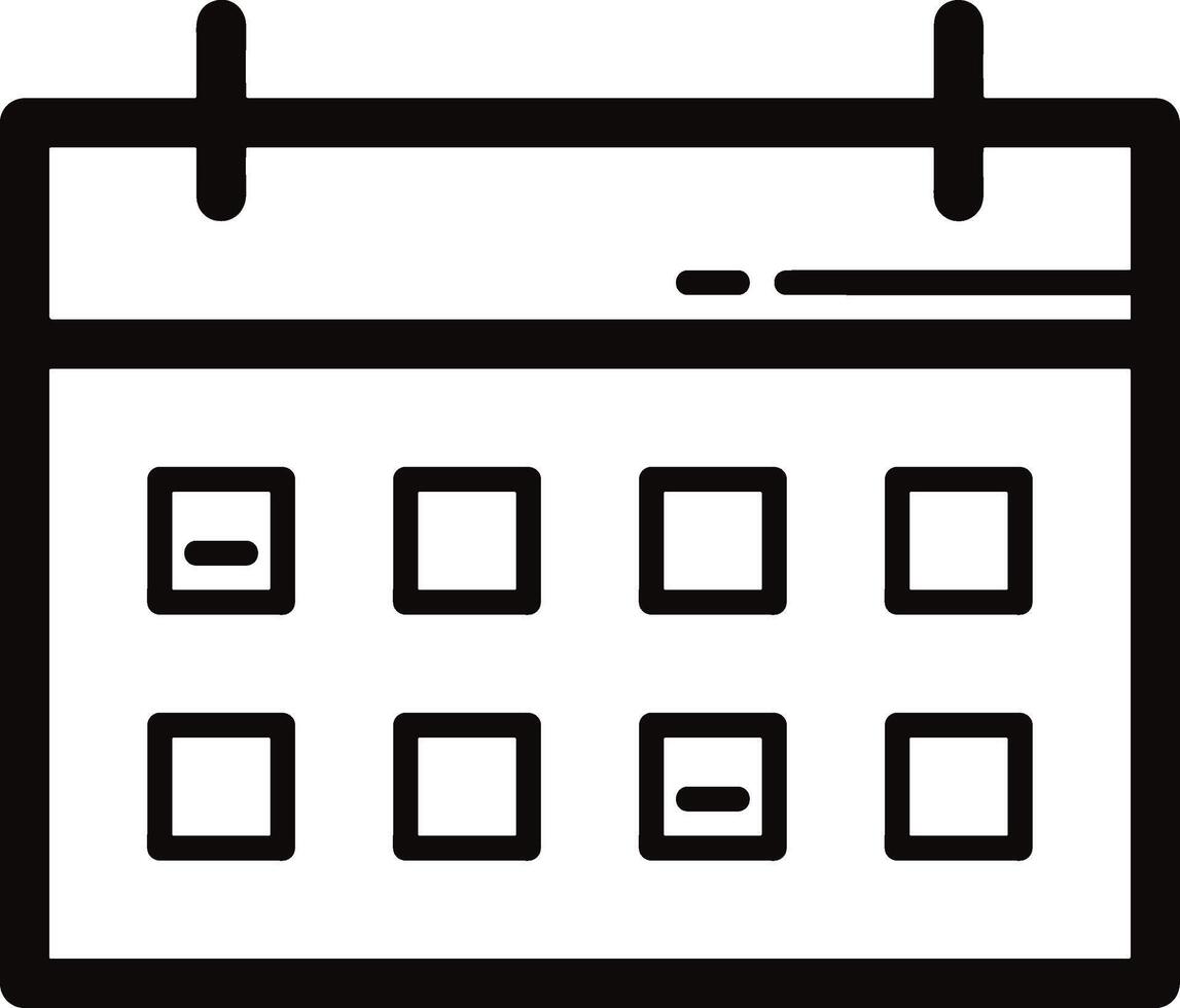 calendrier programme icône symbole vecteur image. illustration de le moderne rendez-vous rappel ordre du jour symbole graphique conception image