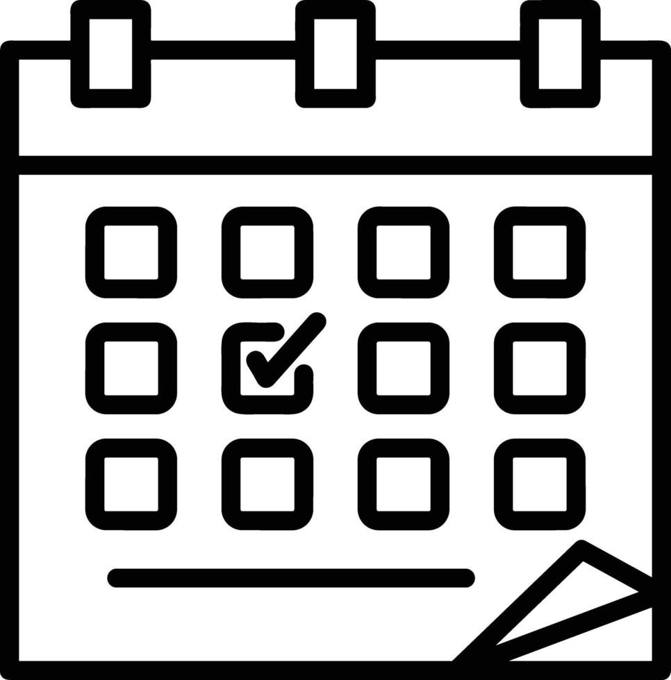 calendrier programme icône symbole vecteur image. illustration de le moderne rendez-vous rappel ordre du jour symbole graphique conception image