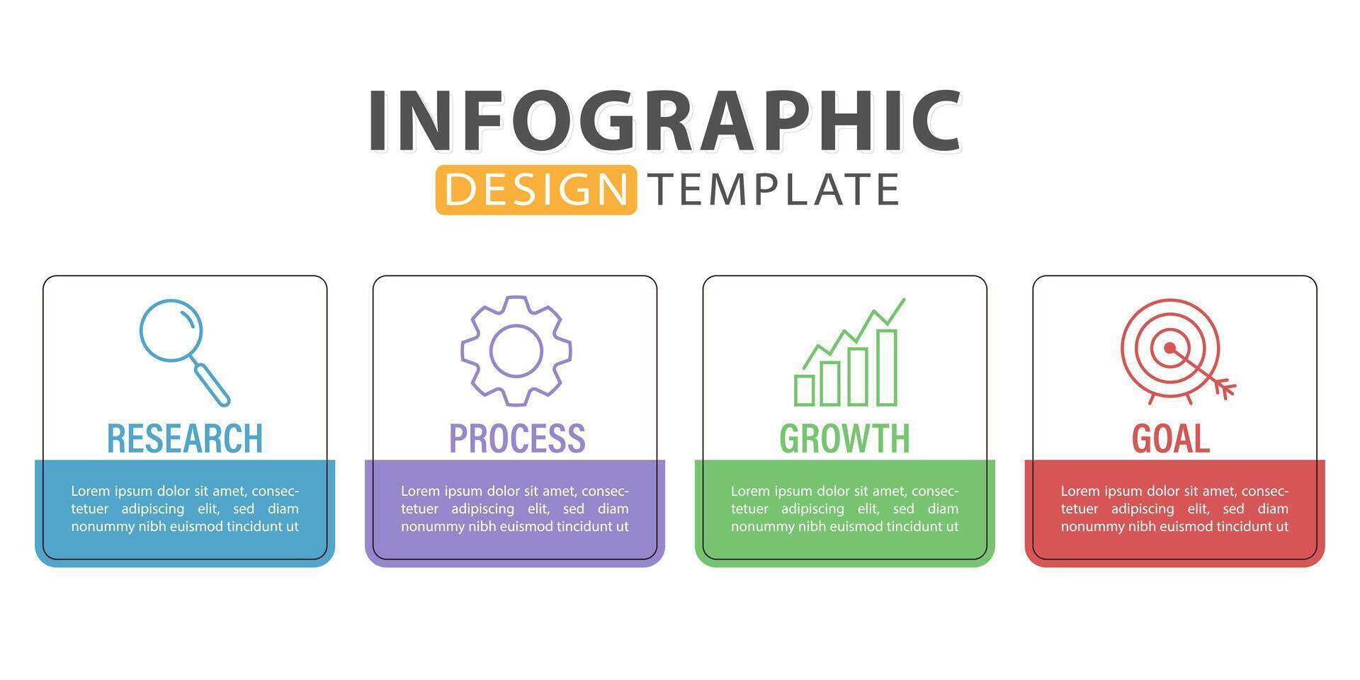 chronologie infographie modèle. 4 étape chronologie voyage, calendrier plat Facile infographie conception modèle. présentation graphique. affaires concept avec 4 choix, vecteur illustration.