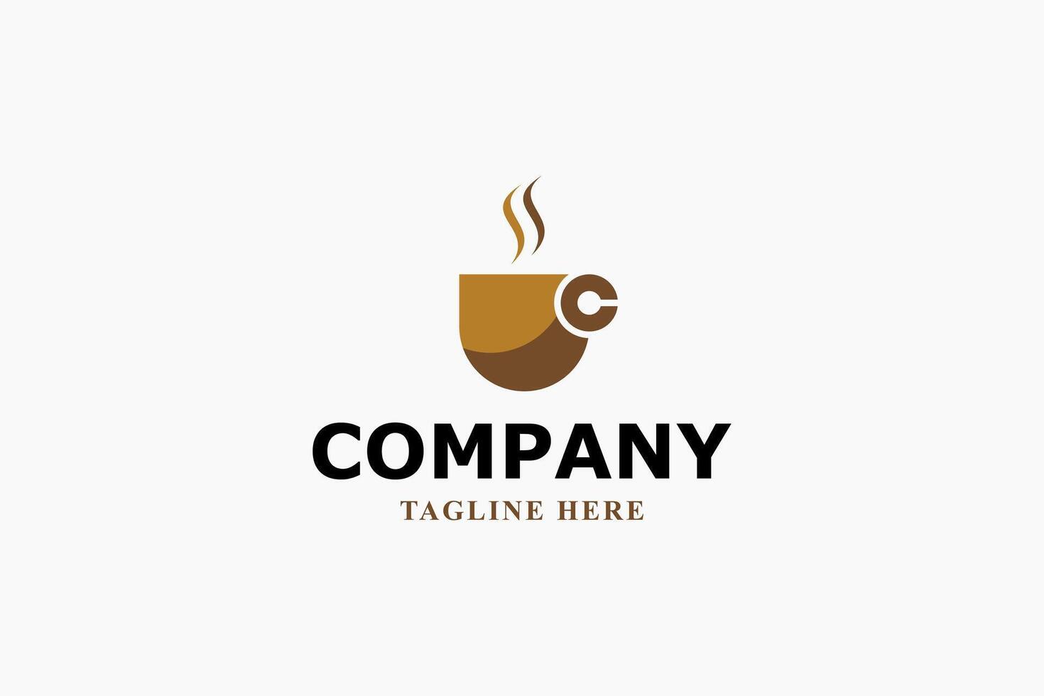 lettre c et café tasse logo vecteur