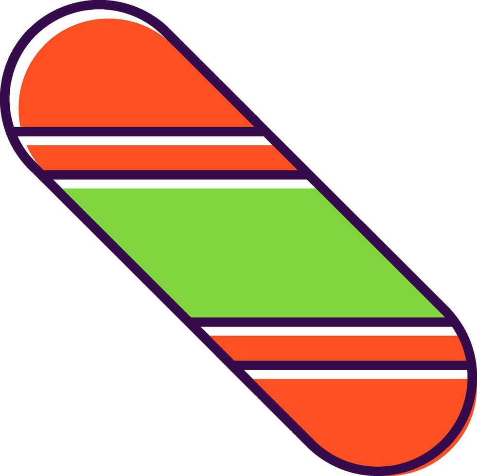 snowboard rempli icône vecteur