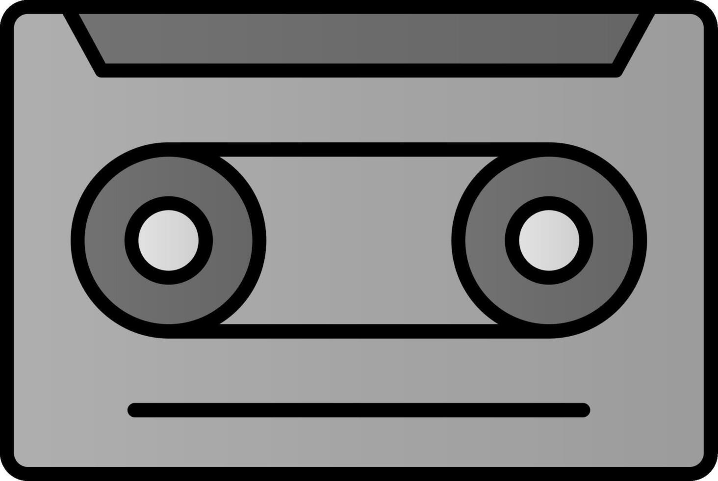 cassette ligne rempli pente icône vecteur