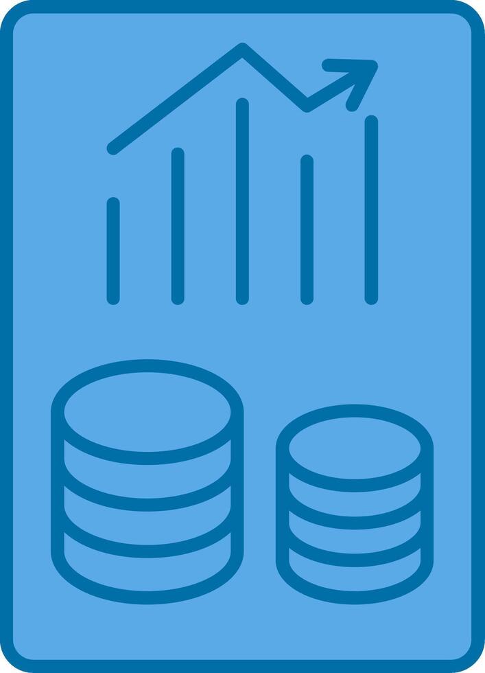 la finance rapport rempli bleu icône vecteur