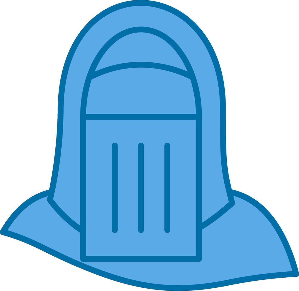niqab rempli bleu icône vecteur