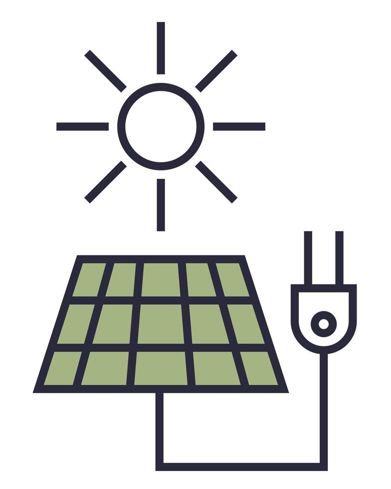 panneau d'énergie solaire vecteur