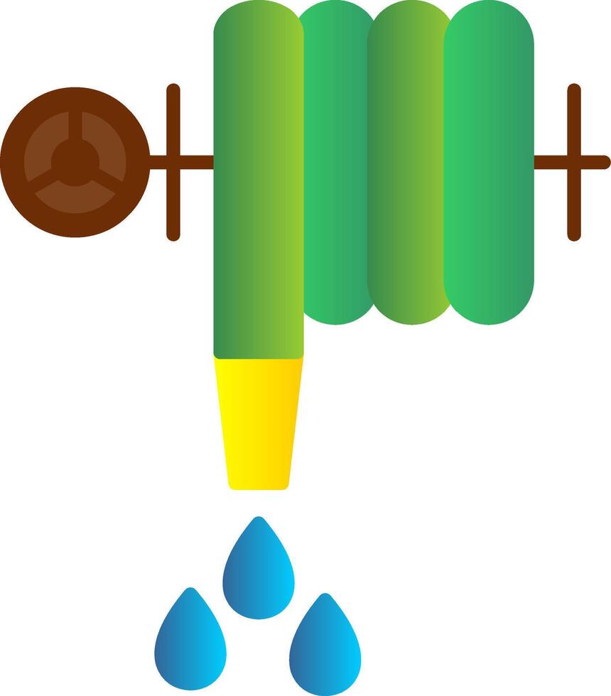 l'eau tuyau plat pente icône vecteur