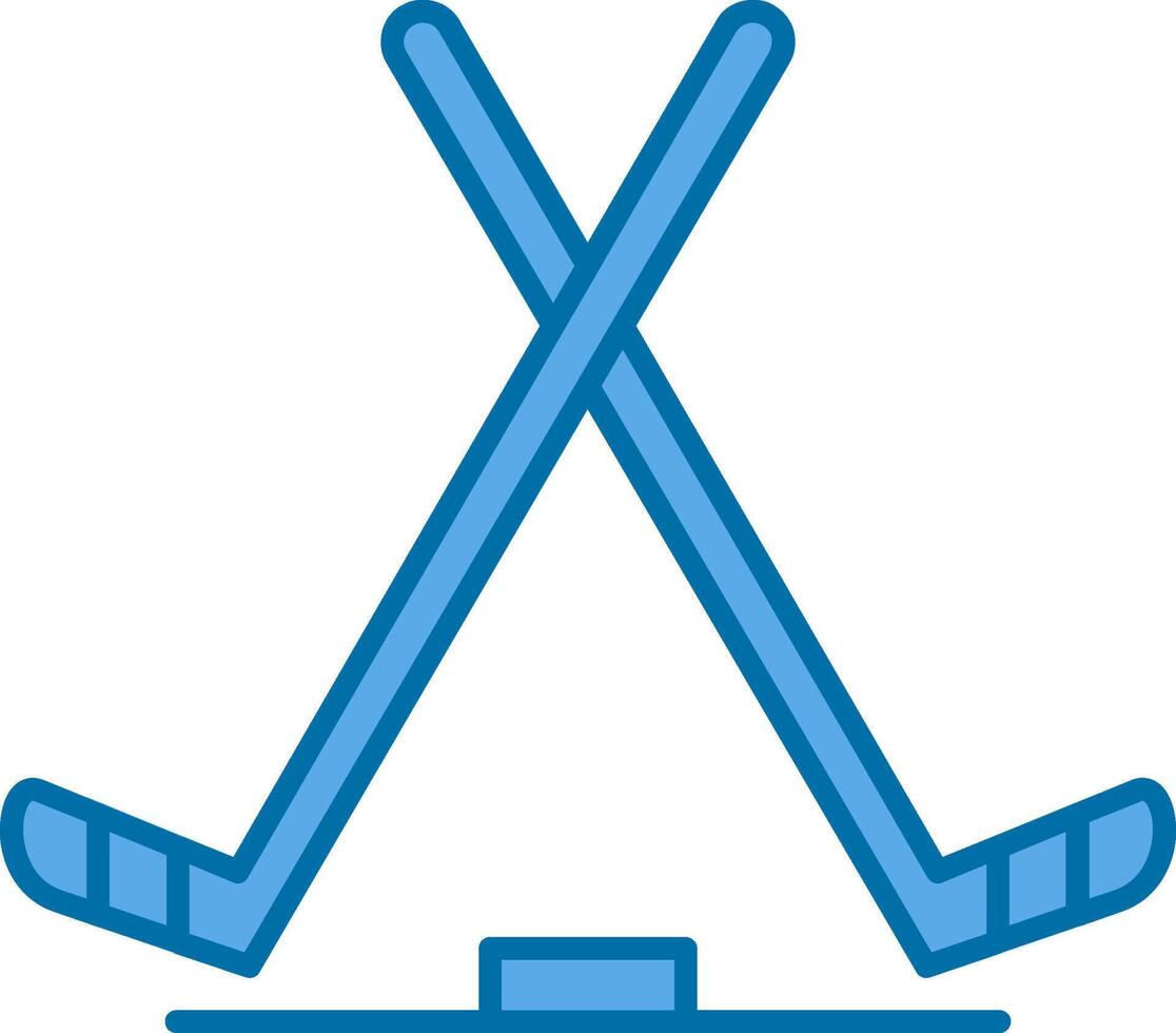 la glace le hockey rempli bleu icône vecteur