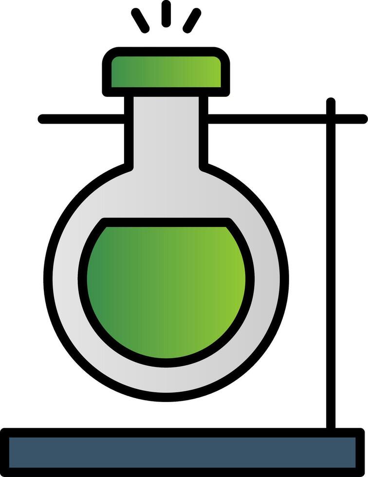 laboratoire ligne rempli pente icône vecteur