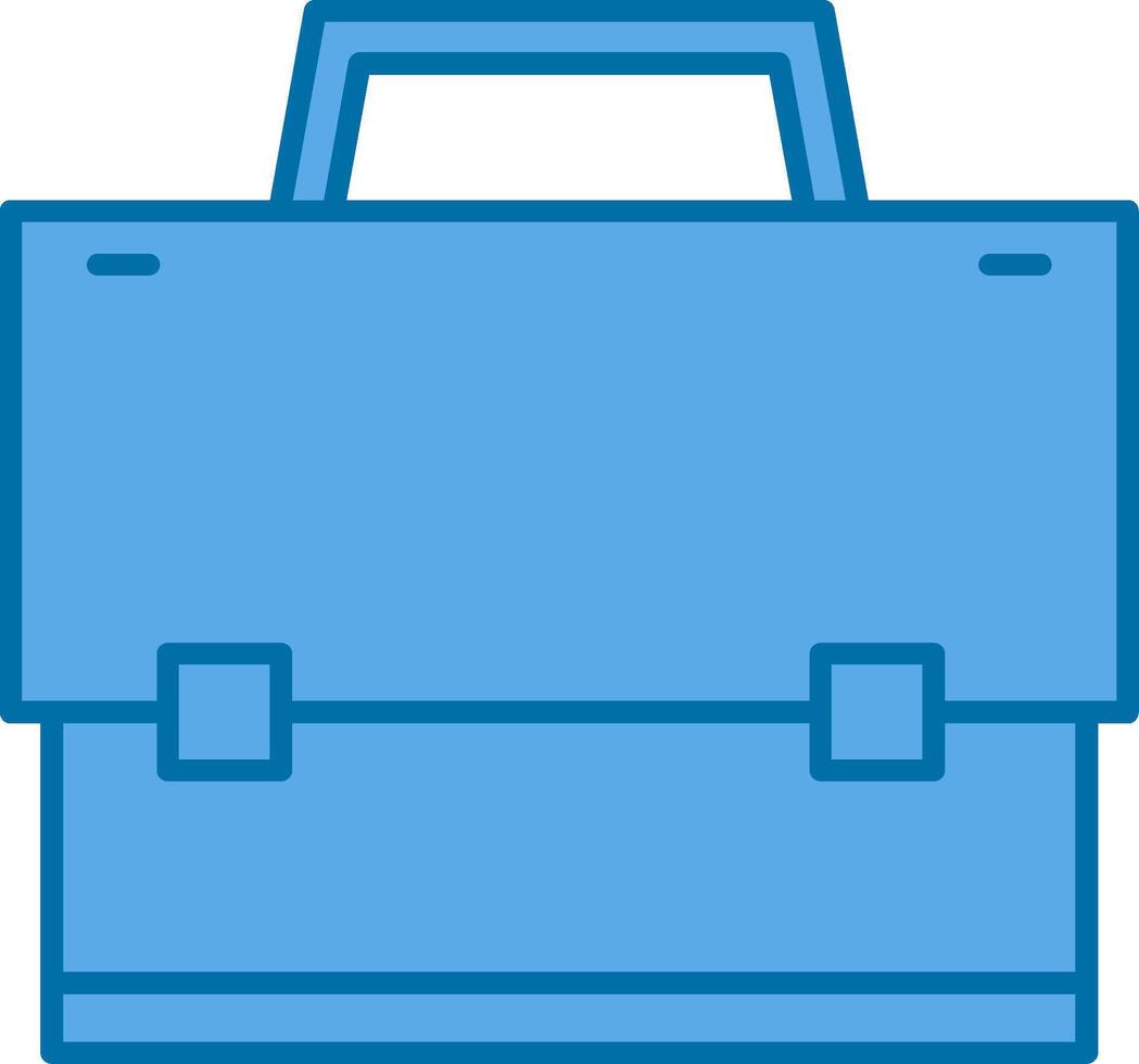 valise rempli bleu icône vecteur