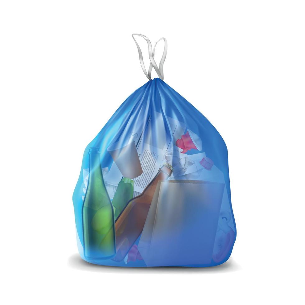composition transparente de sac en plastique vecteur