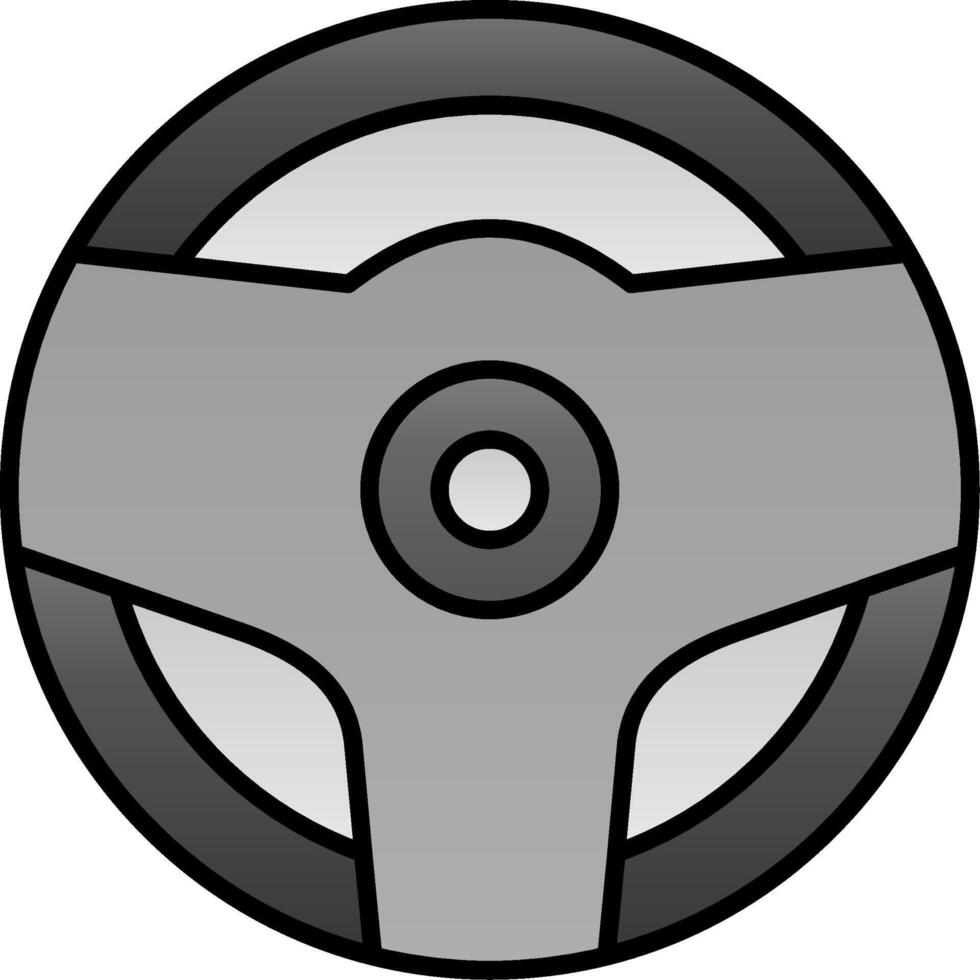 pilotage roue ligne rempli pente icône vecteur