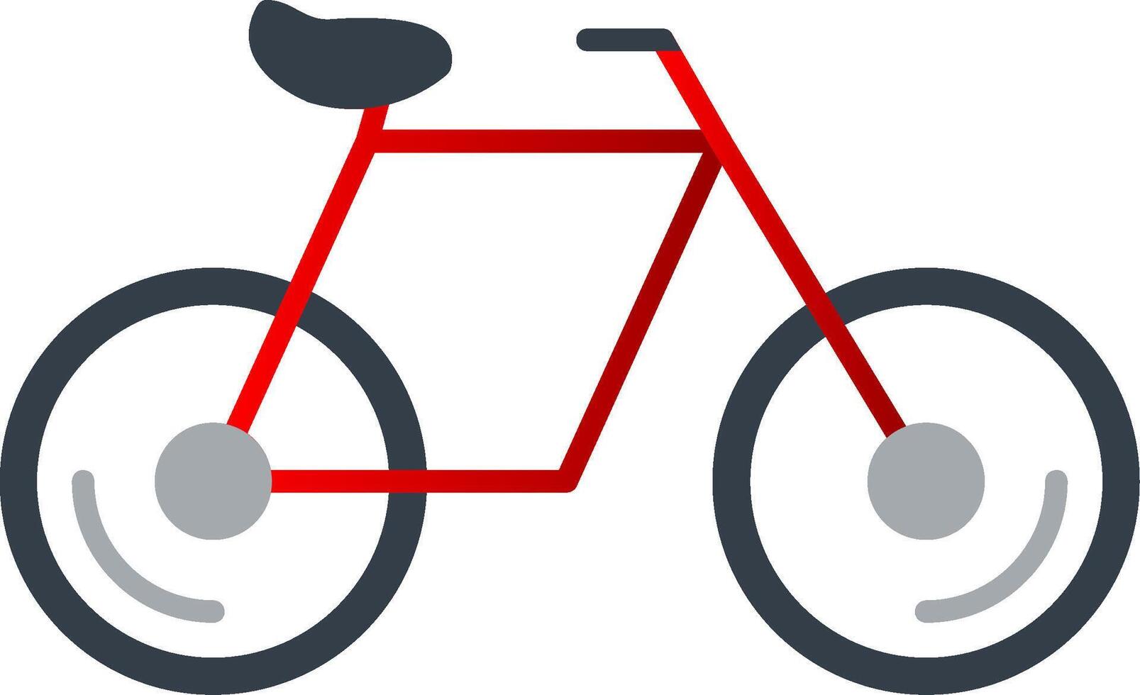 vélo plat pente icône vecteur