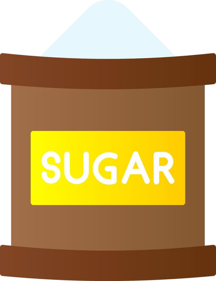 sucre sac plat pente icône vecteur
