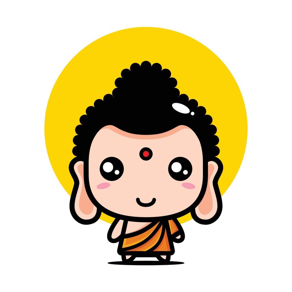 conception de vecteur de personnage de bouddha mignon