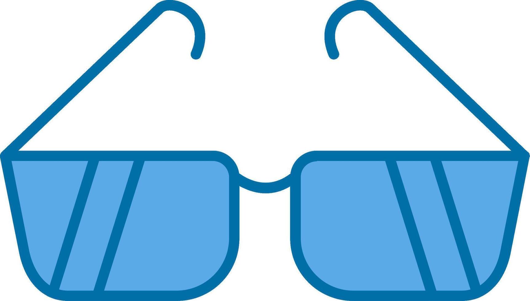 des lunettes de soleil rempli bleu icône vecteur