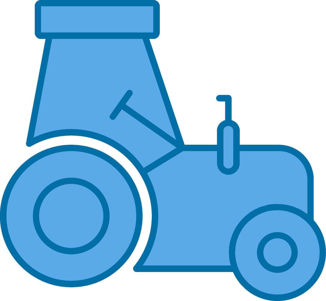 tracteur rempli bleu icône vecteur