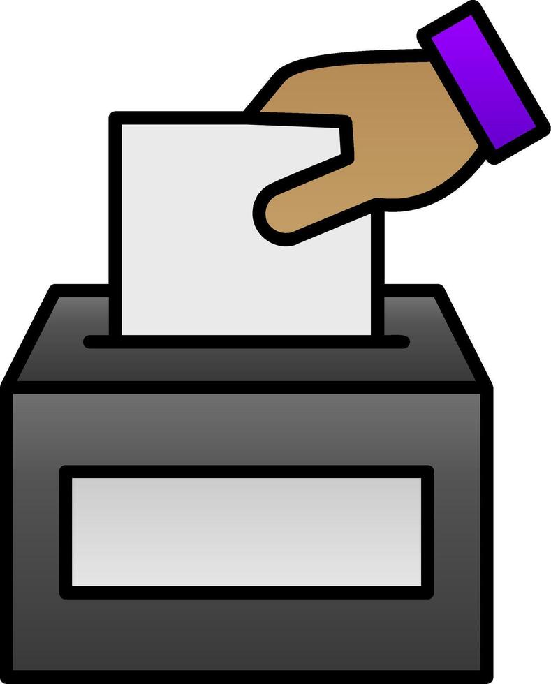 vote ligne rempli pente icône vecteur
