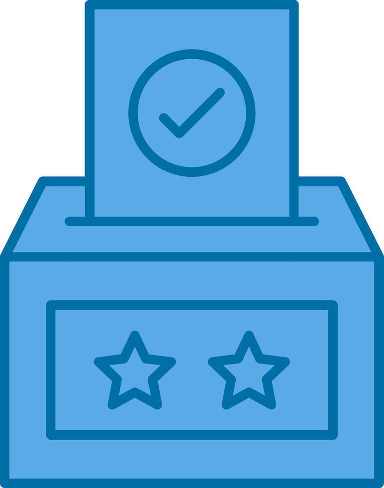 vote boîte rempli bleu icône vecteur