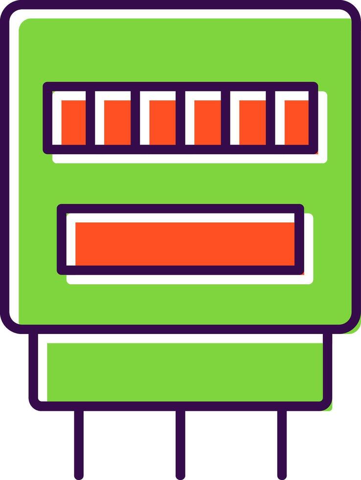 électrique compteur rempli icône vecteur