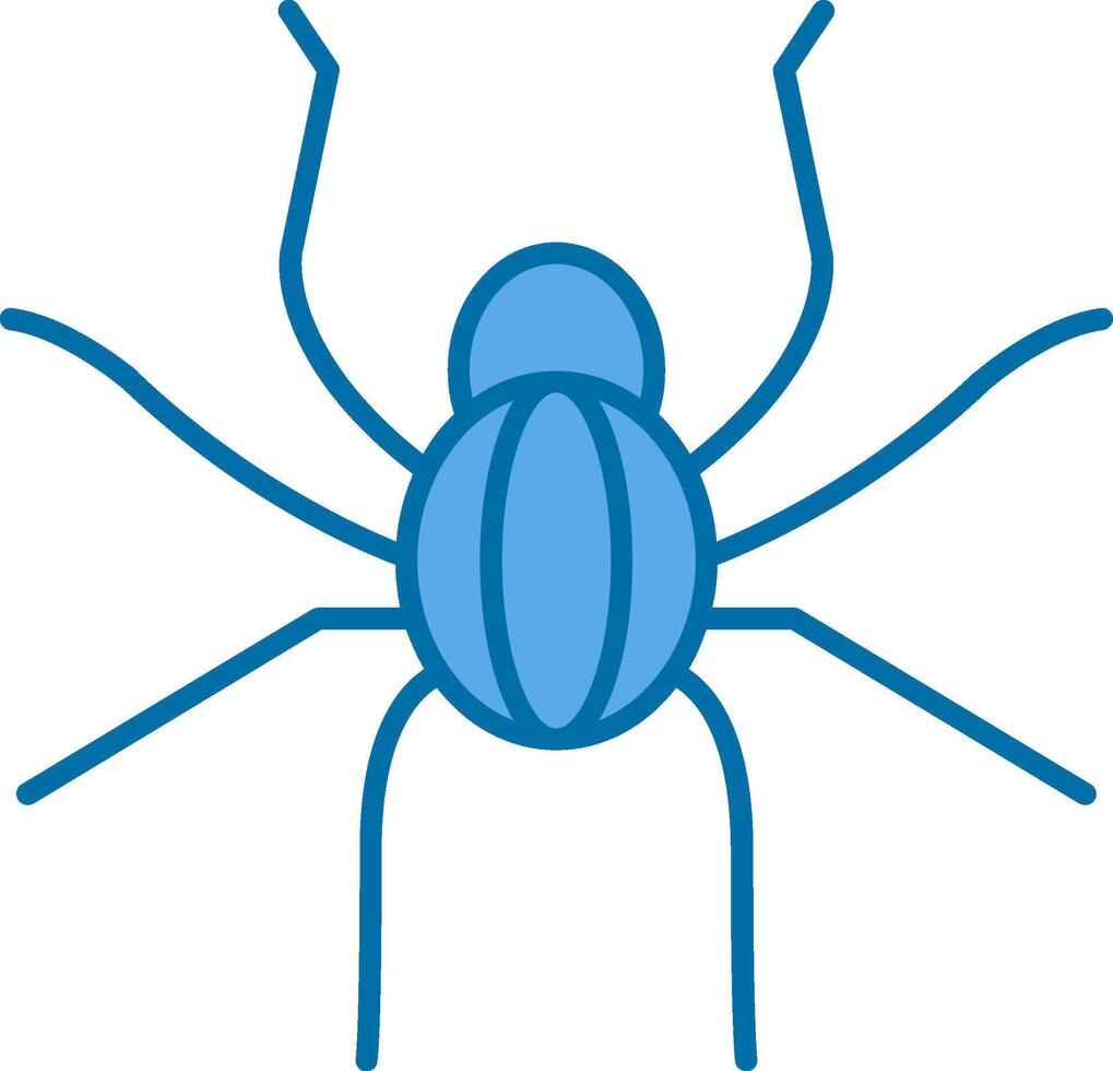 araignée rempli bleu icône vecteur