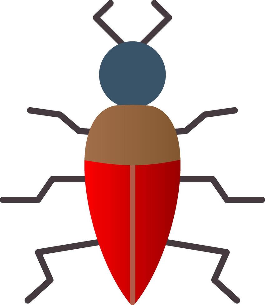 insecte plat pente icône vecteur