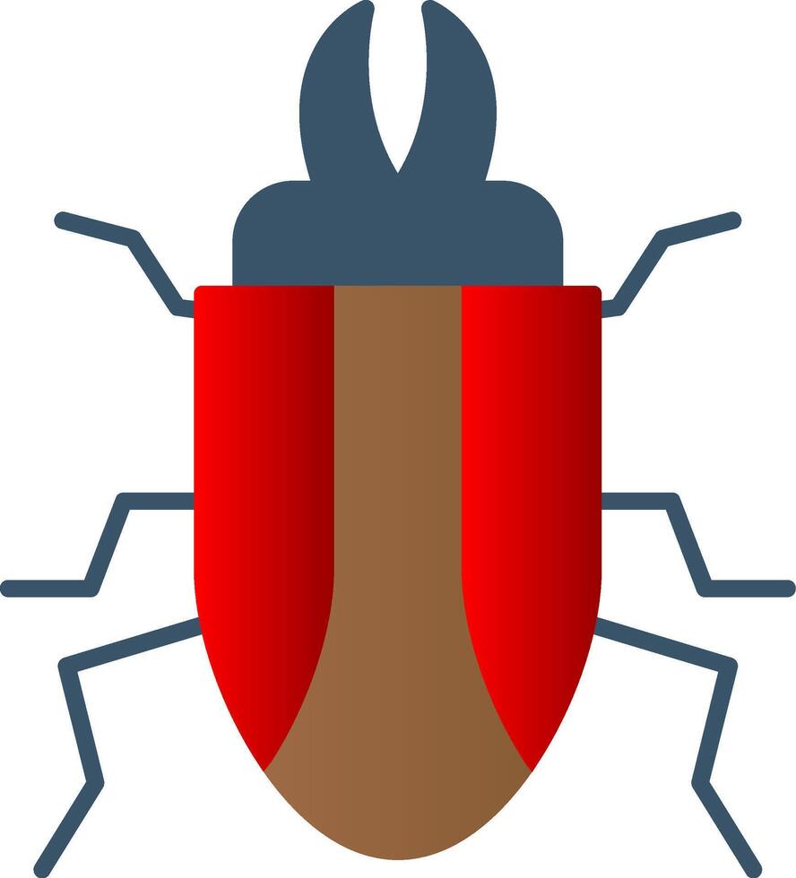 scarabée plat pente icône vecteur
