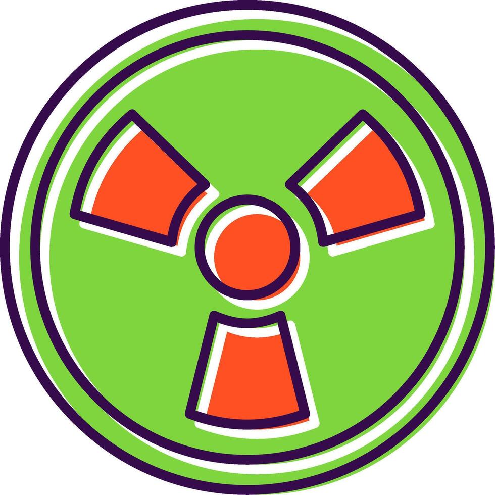 nucléaire rempli icône vecteur