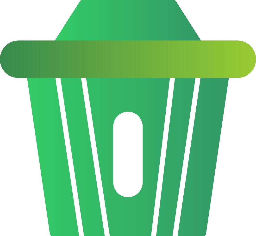recycler poubelle plat pente icône vecteur