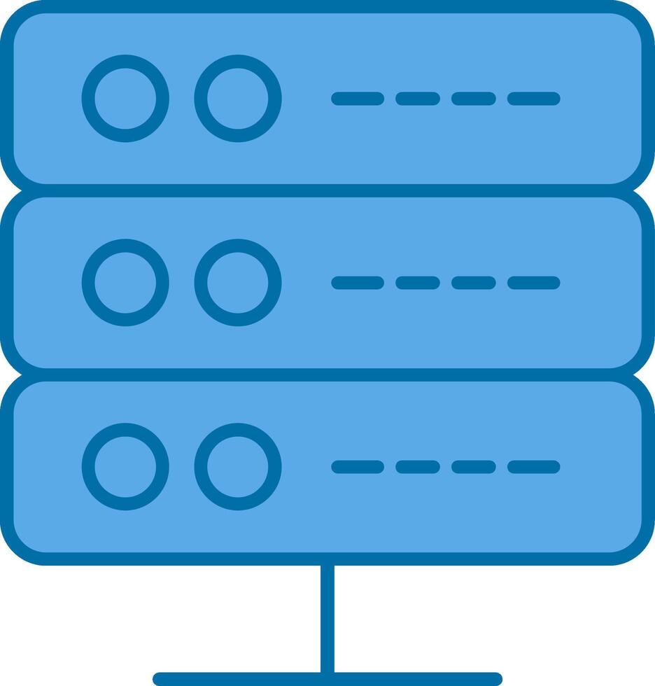 serveur rempli bleu icône vecteur
