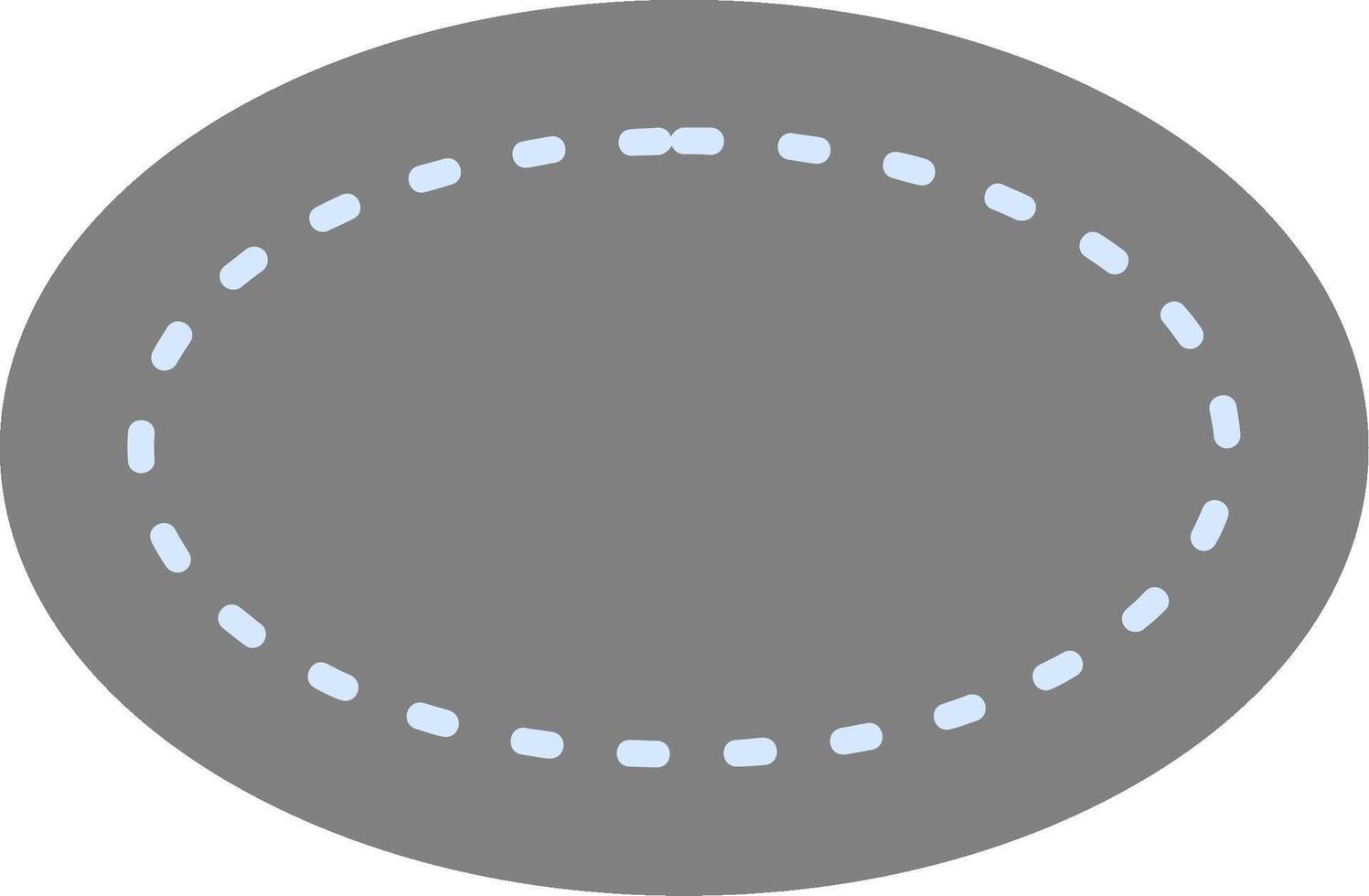 ovale plat pente icône vecteur