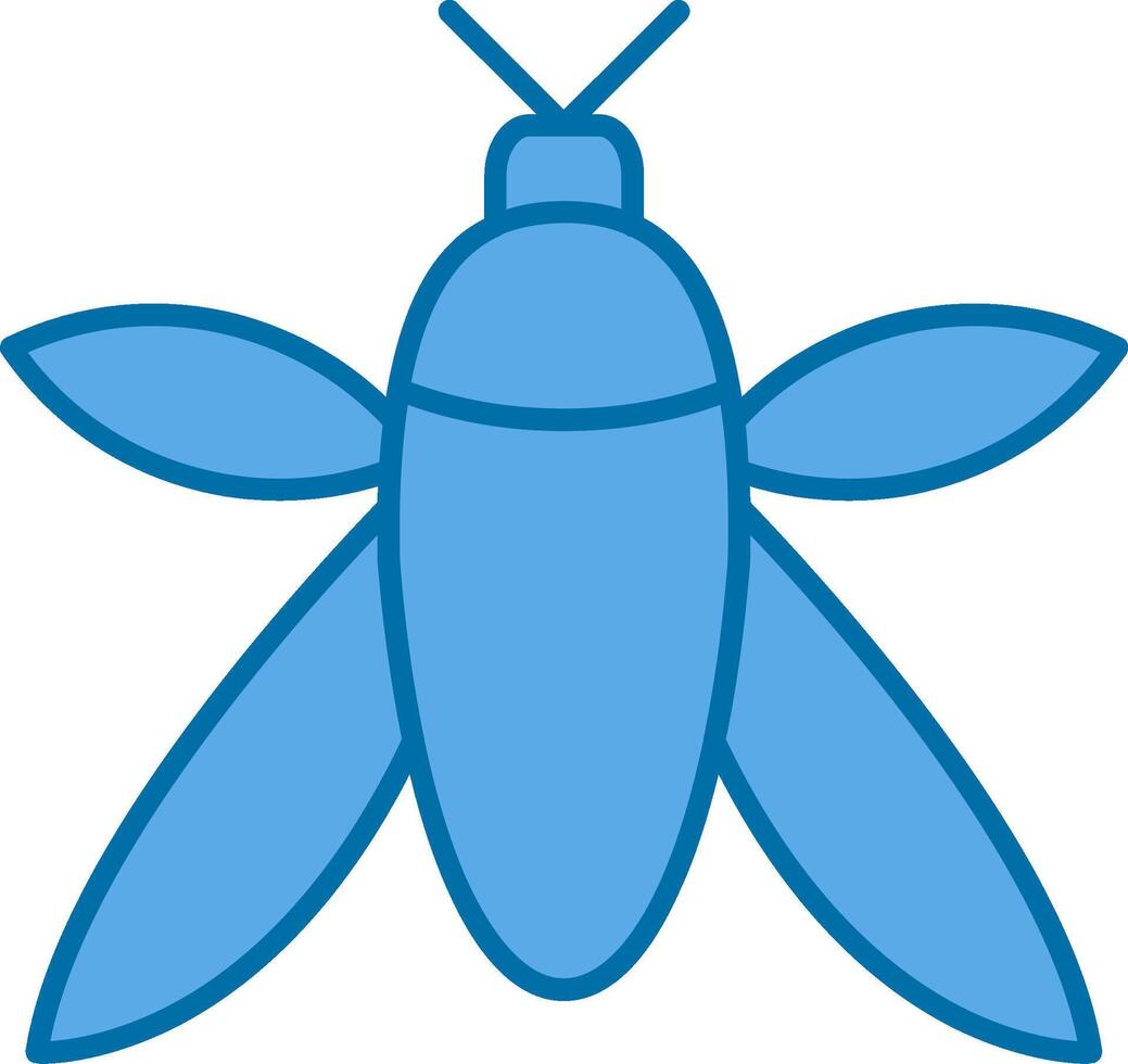 insecte rempli bleu icône vecteur