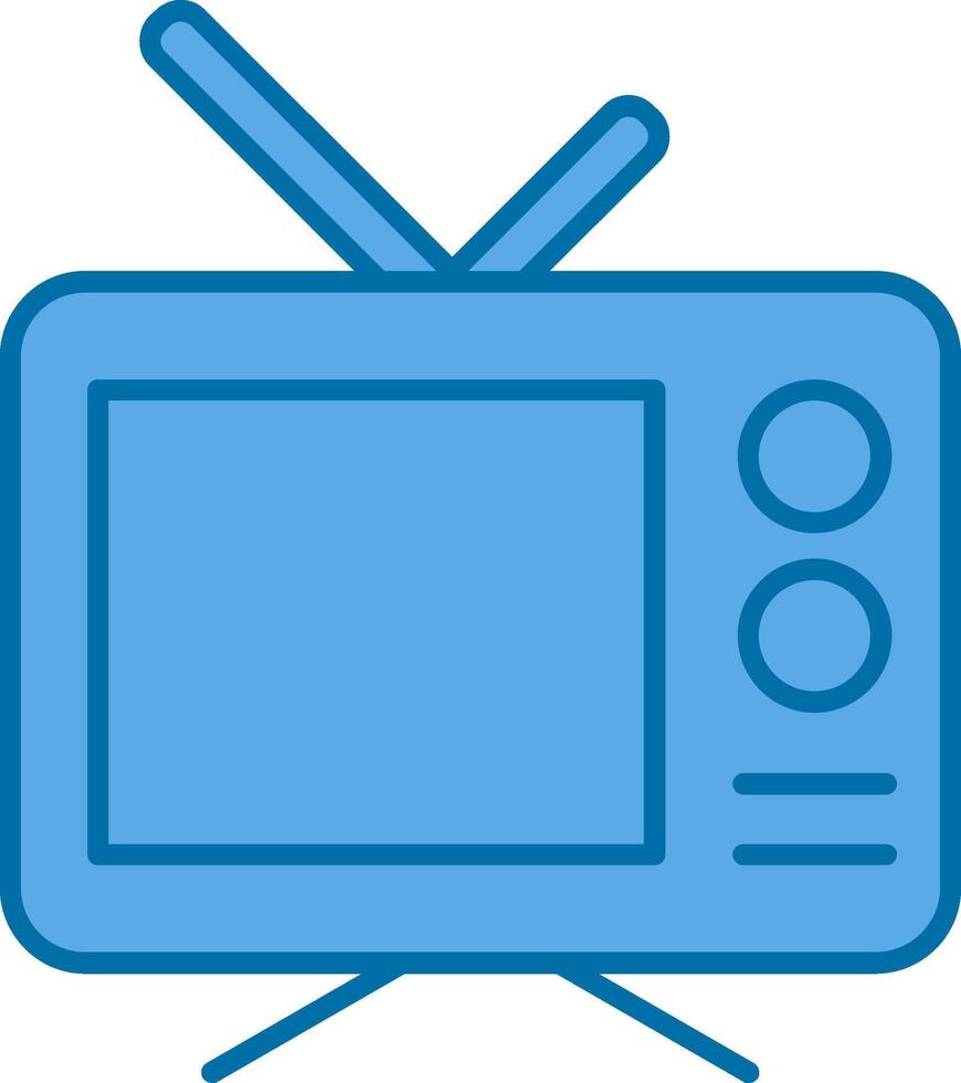 télévision rempli bleu icône vecteur