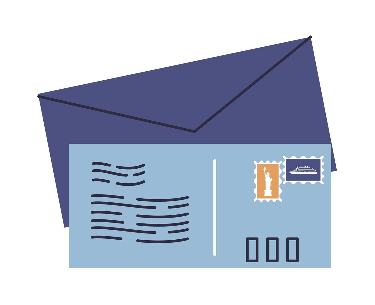 enveloppes avec timbres vecteur