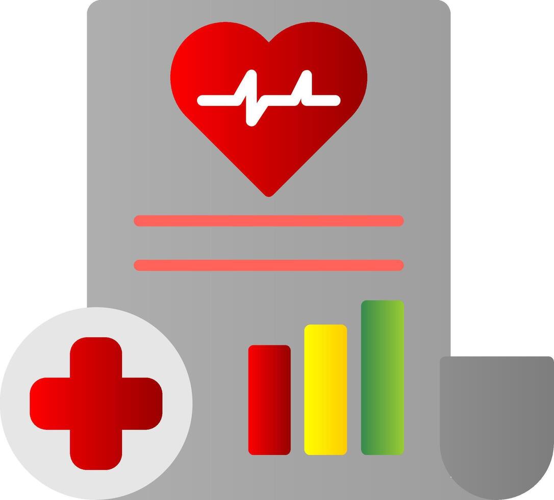 médical rapport plat pente icône vecteur