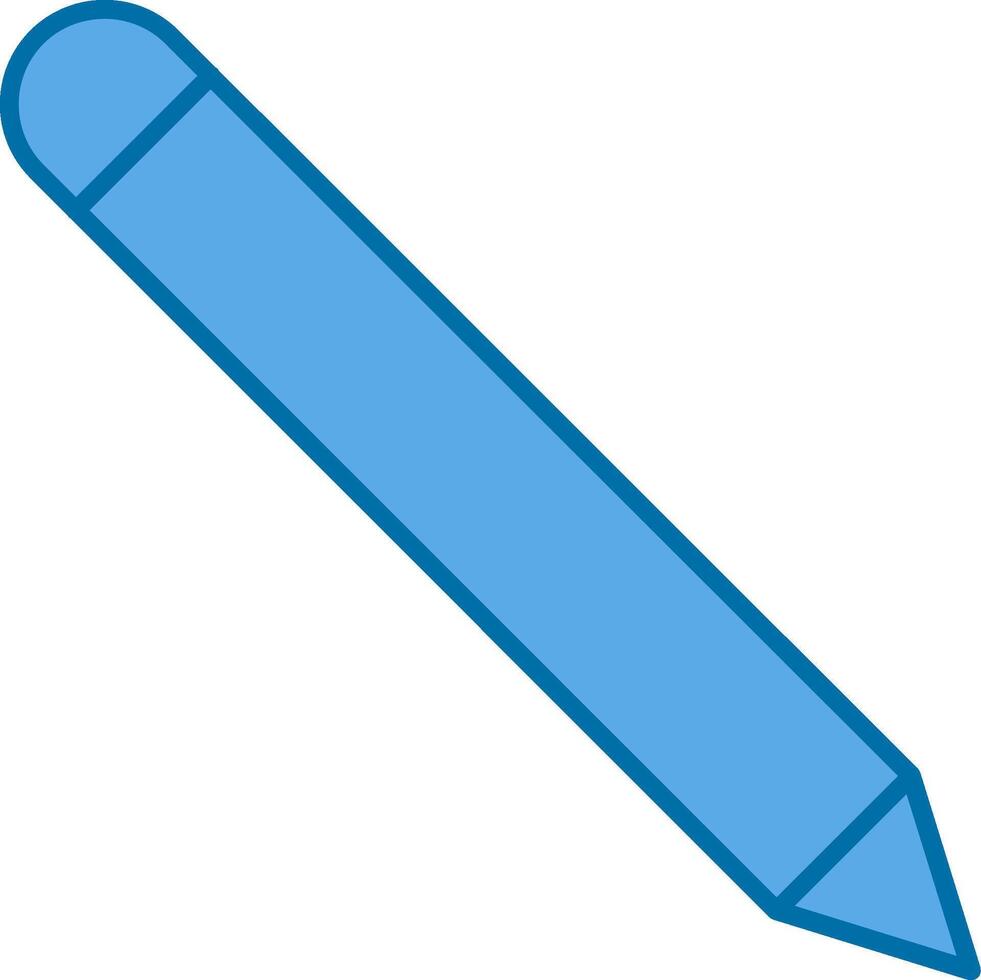 crayon rempli bleu icône vecteur